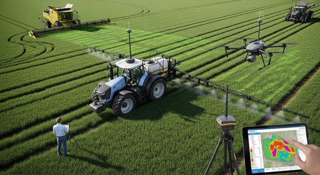 Precision Farming GNSS Applications for Better Yield Monitoring